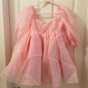 NWT Selkie x Maison Amory Candy Striper Puff Dress